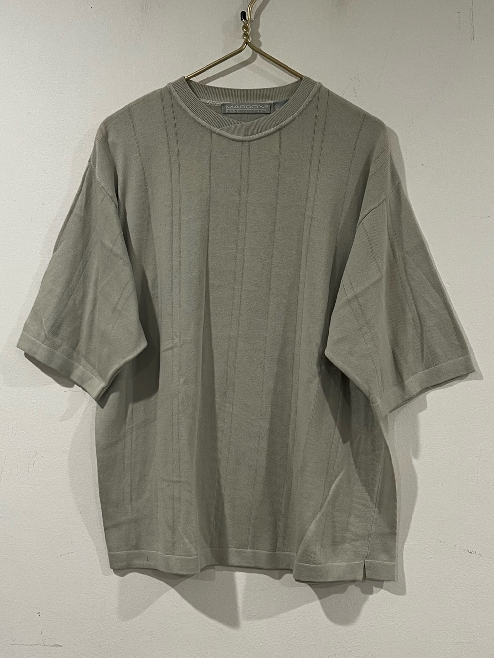 MARCONI. made in ITALIA Men’s Crew Neck Short Sleeve Shirt in gray  L